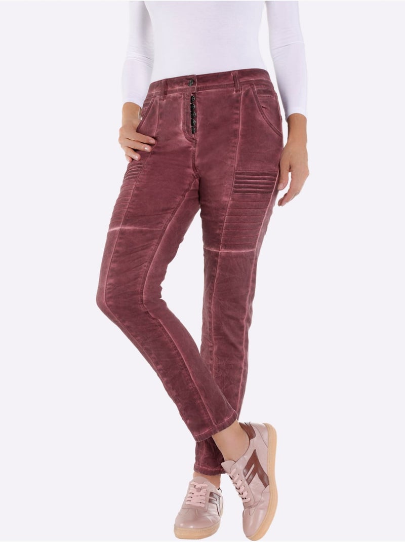 Baskets cuir nappa de vache - taille standard - helline Mauve - Kiabi