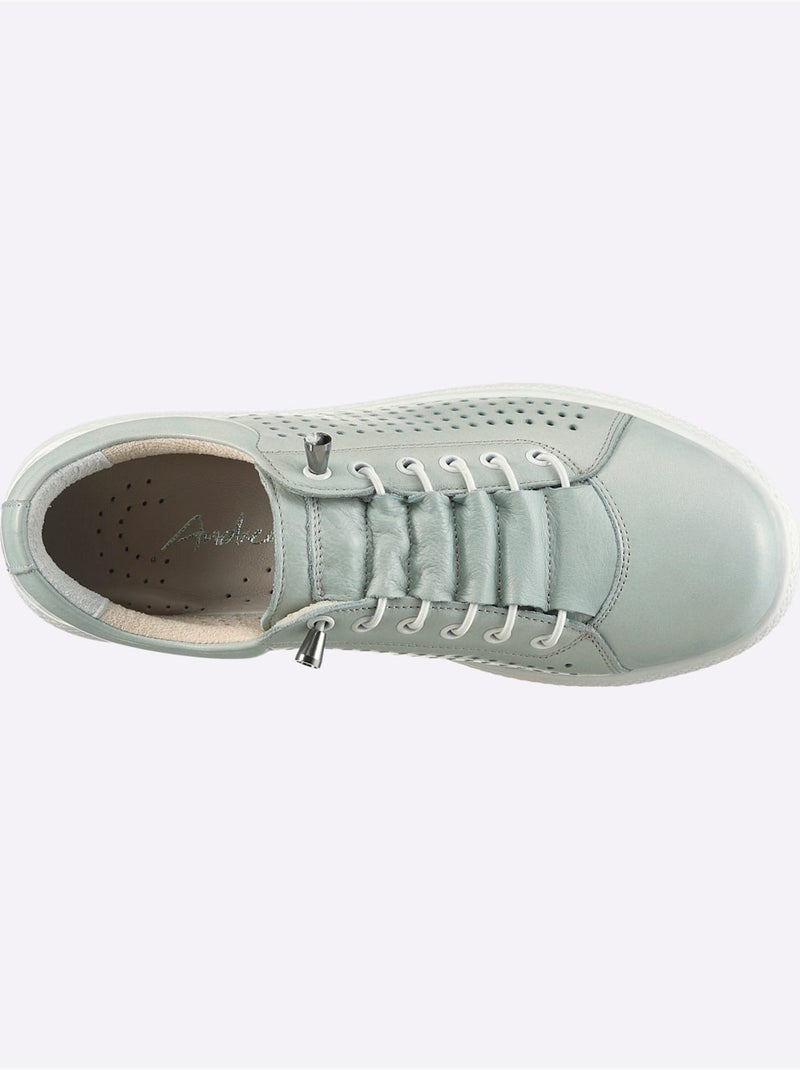 Baskets Cuir Nappa De Vache - Taille Standard - Helline Menthe - Kiabi