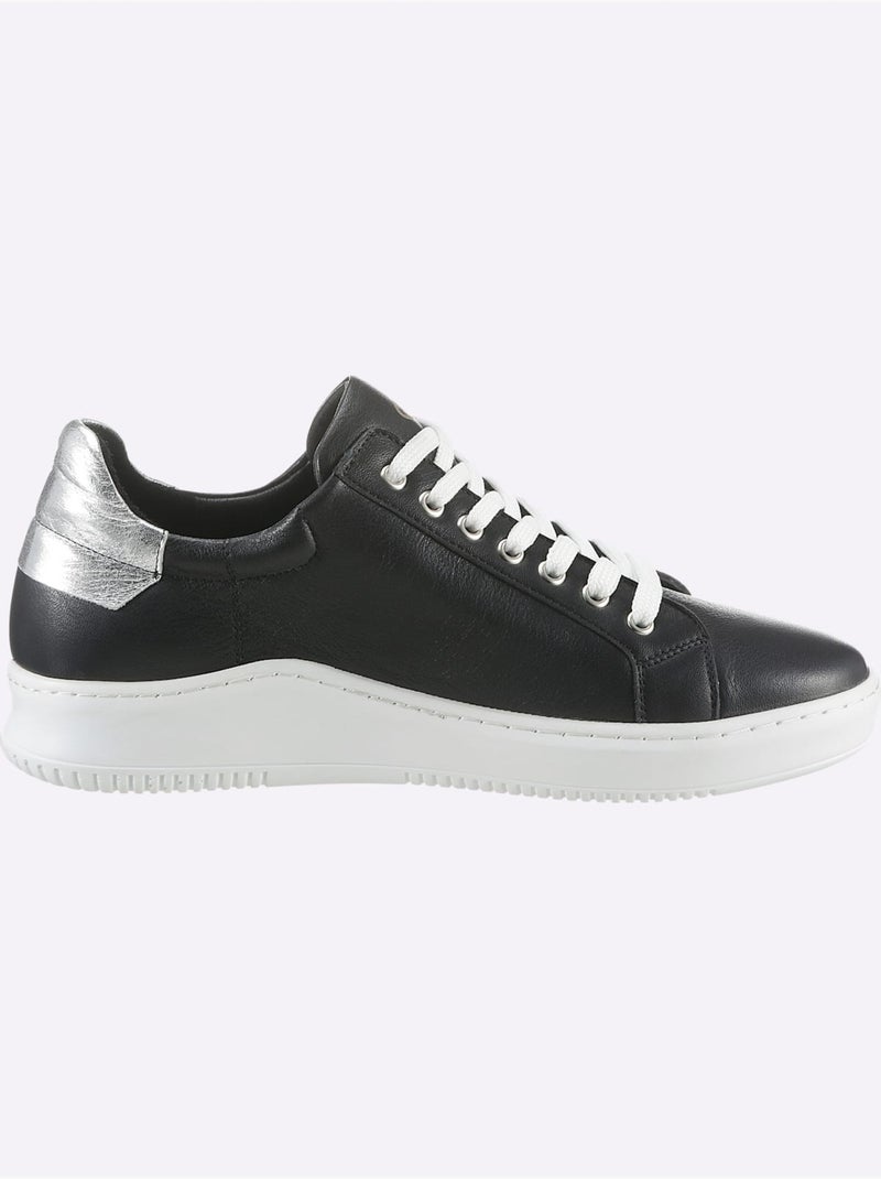 Baskets Cuir Nappa De Vache - Taille Standard - Helline Noir - Kiabi