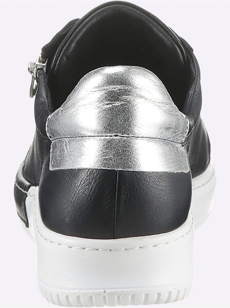 Baskets Cuir Nappa De Vache - Taille Standard - Helline Noir - Kiabi