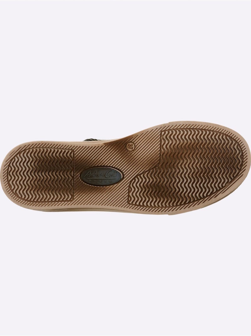 Baskets cuir nappa de vache - taille standard - helline Noir Vert Gris - Kiabi