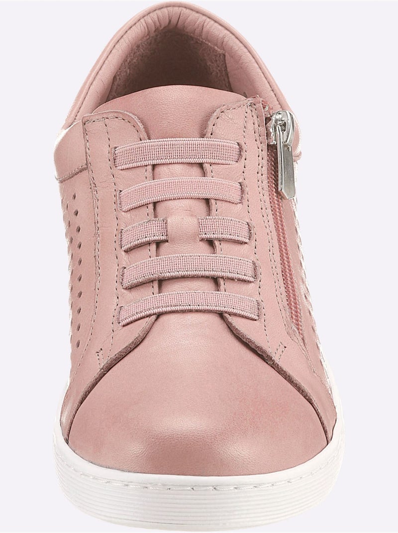Baskets Cuir Nappa De Vache - Taille Standard - Helline Rose - Kiabi