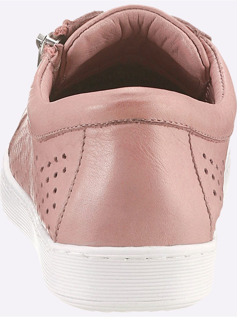 Baskets Cuir Nappa De Vache - Taille Standard - Helline Rose - Kiabi