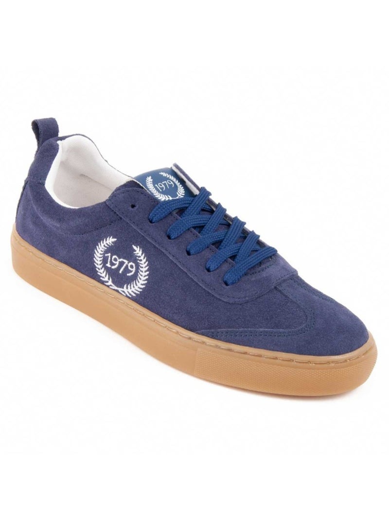 Baskets Cuir Naturel Montevita Bleu - Kiabi