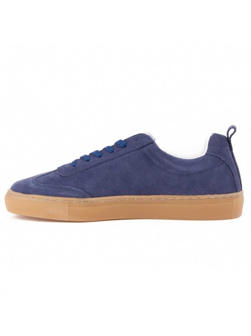 Baskets Cuir Naturel Montevita Bleu - Kiabi