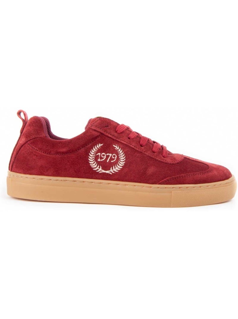 Baskets Cuir Naturel Montevita Rouge - Kiabi