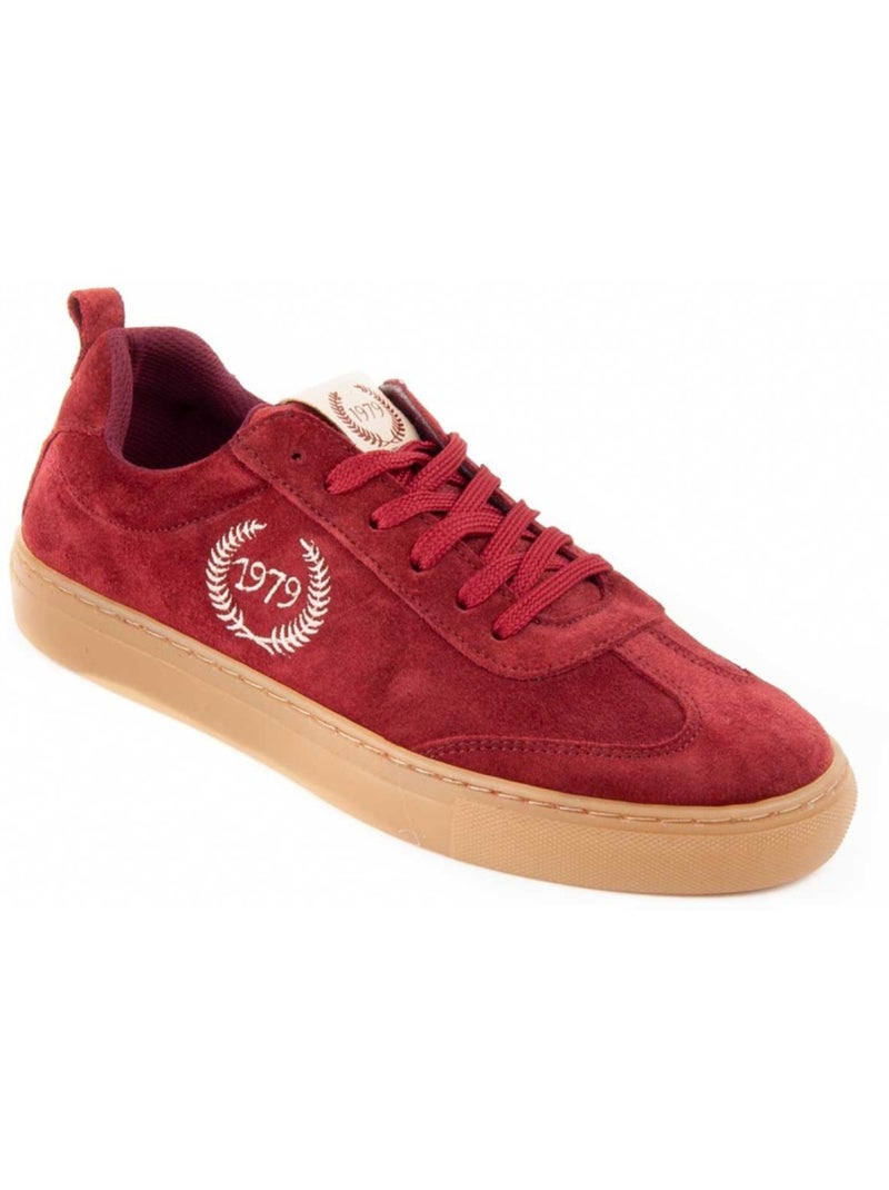 Baskets Cuir Naturel Montevita Rouge - Kiabi