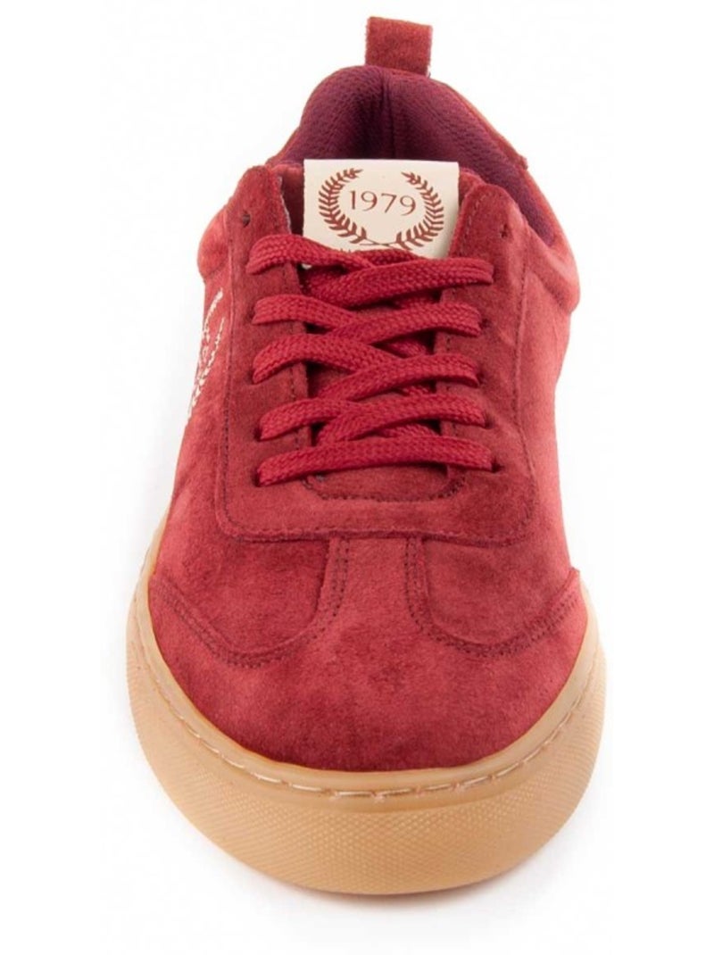 Baskets Cuir Naturel Montevita Rouge - Kiabi