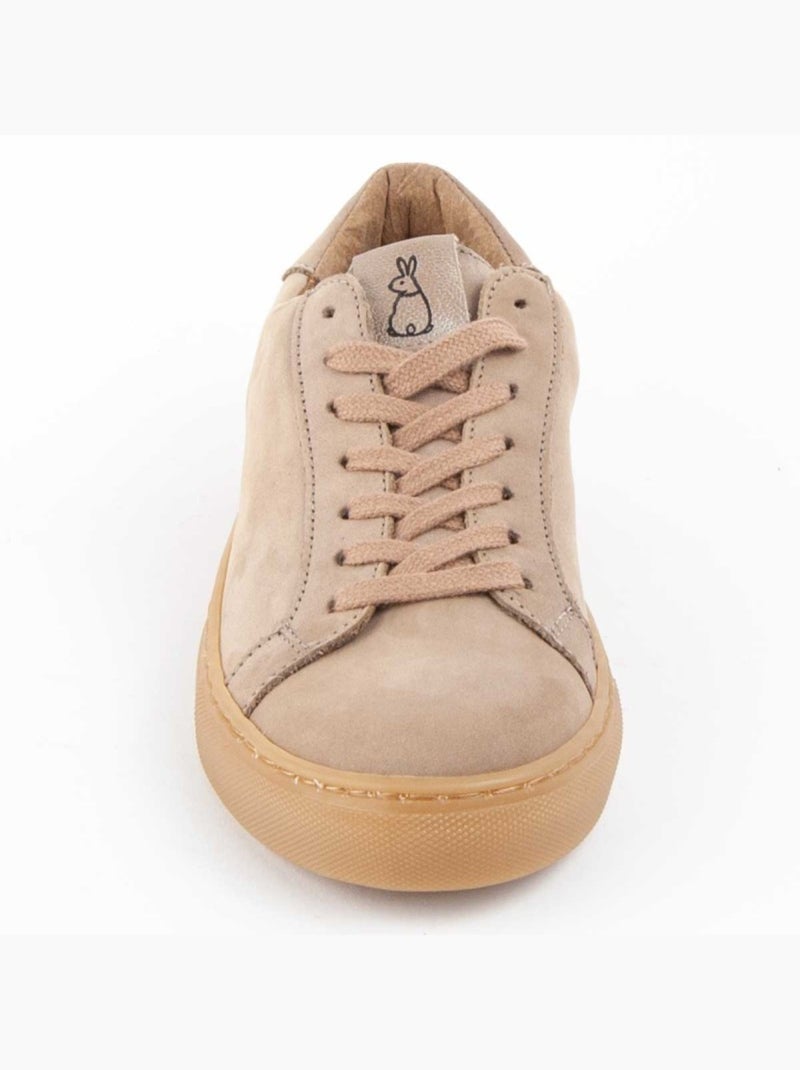 Baskets Cuir Naturel Purapiel Beige - Kiabi