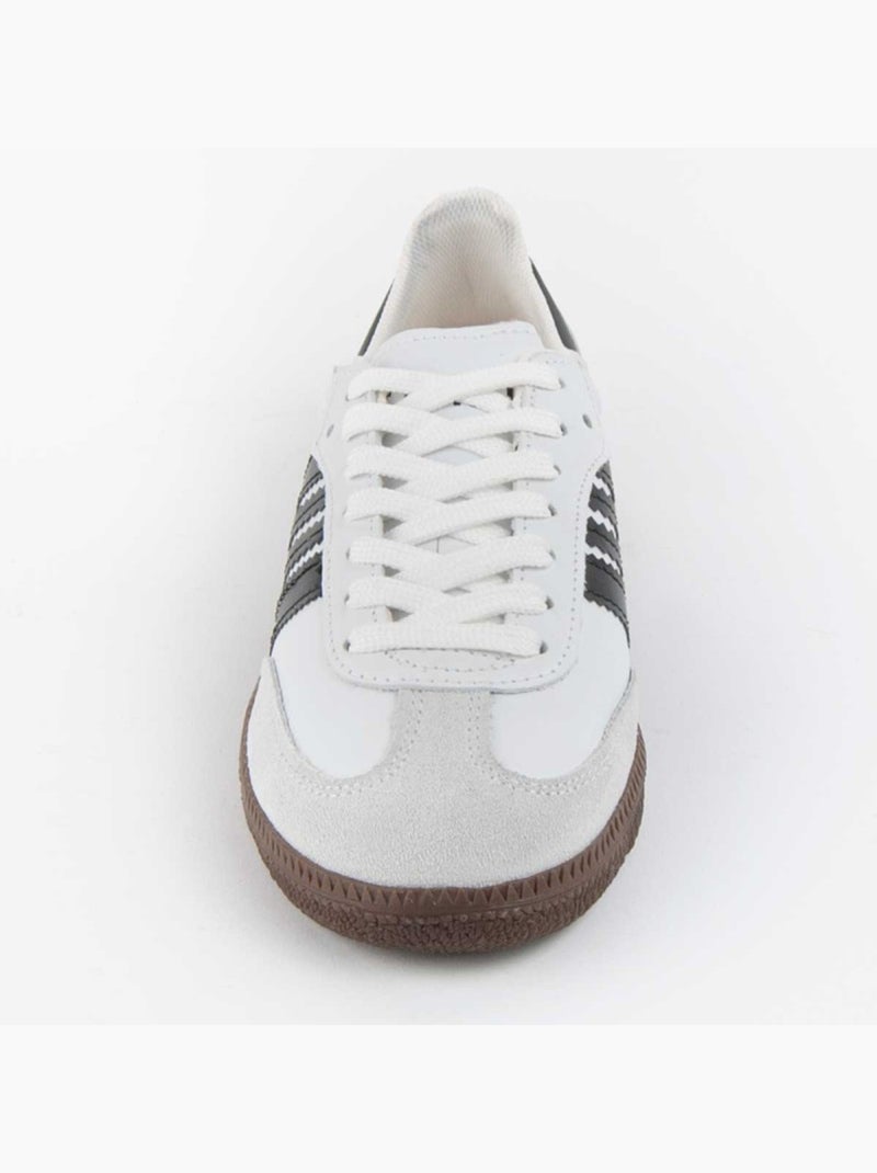 Baskets Cuir Naturel Purapiel Blanc - Kiabi