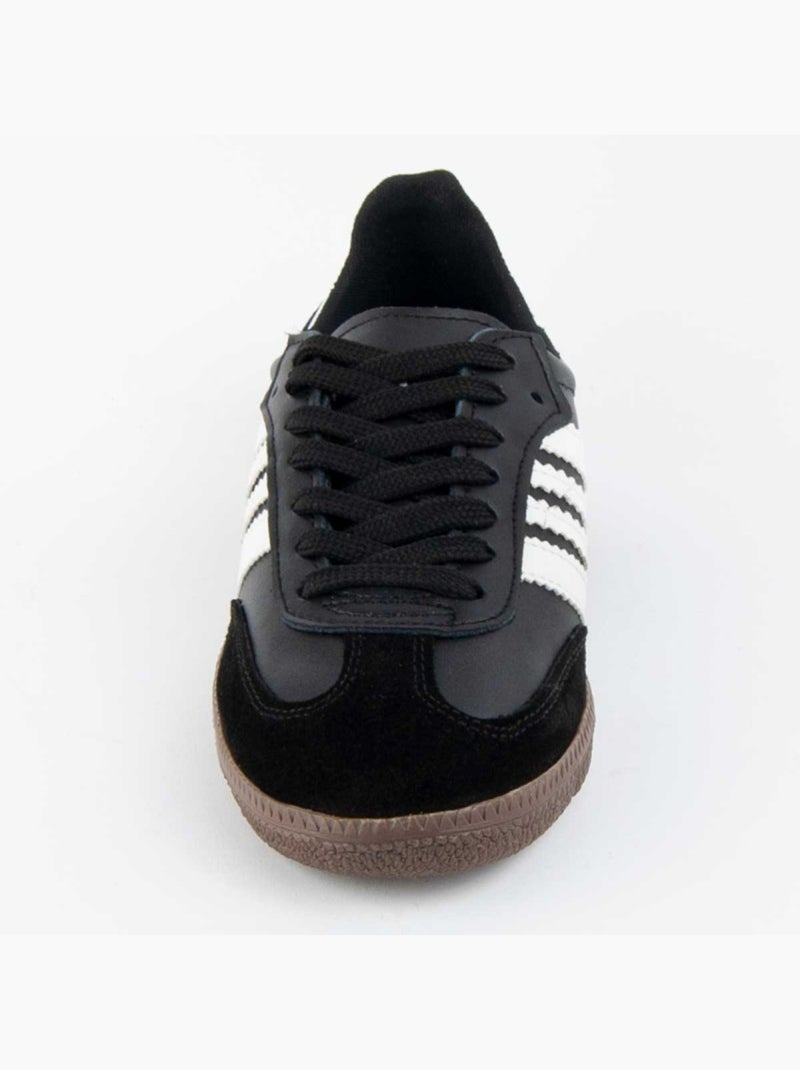 Baskets Cuir Naturel Purapiel Noir - Kiabi