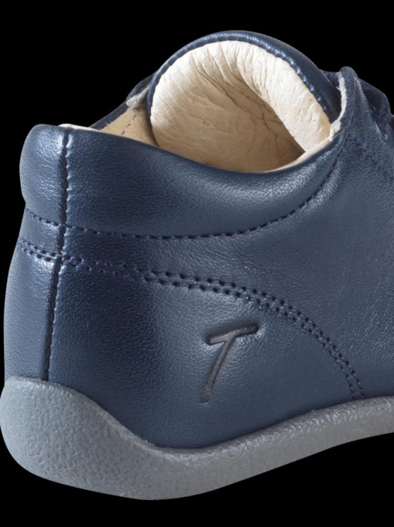 Baskets cuir Sporti Bleu marine - Kiabi