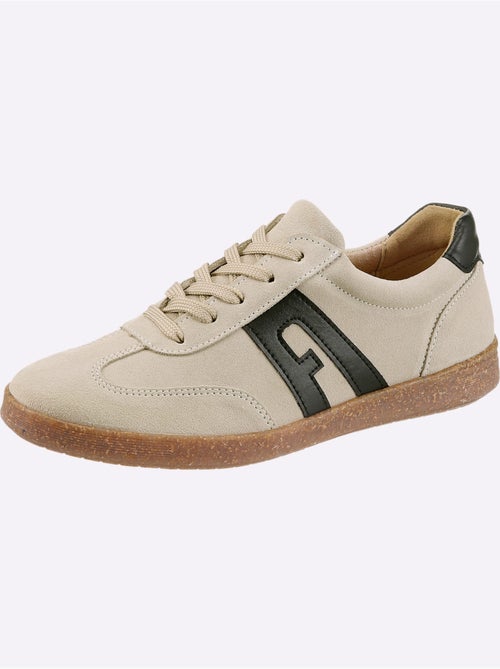 Baskets Cuir Velours De Vache. - Taille Standard - Helline - Kiabi