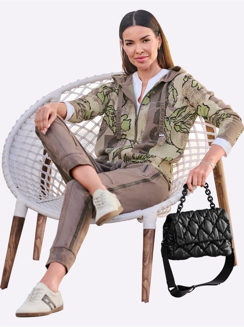 Baskets Cuir Velours De Vache. - Taille Standard - Helline - Kiabi