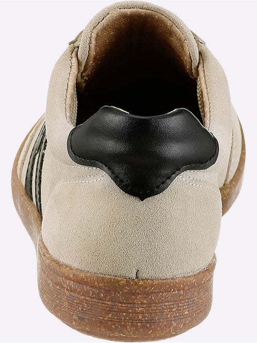 Baskets Cuir Velours De Vache. - Taille Standard - Helline - Kiabi