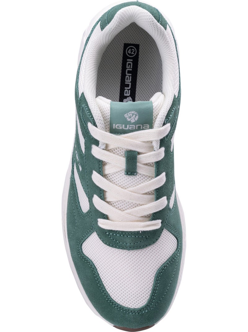 Baskets cumulus - iguana Blanc Vert Blanc - Kiabi