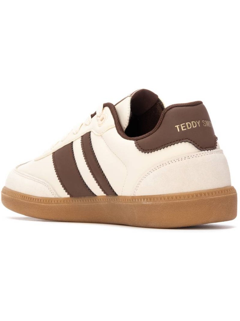Baskets d?contract?e lacets Beige - Kiabi