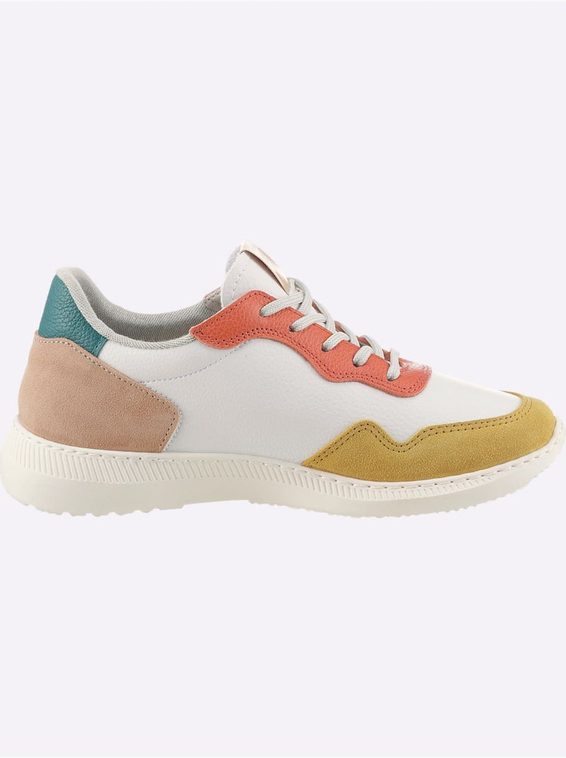Baskets De Fabrication Espagnole - Taille Standard - Helline Blanc Multicolore - Kiabi