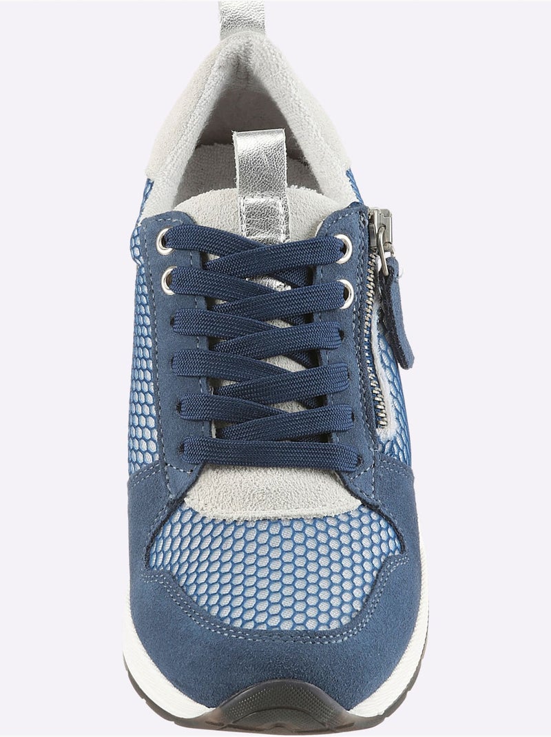 Baskets De Fabrication Portugaise - Taille Standard - Helline Bleu Gris - Kiabi