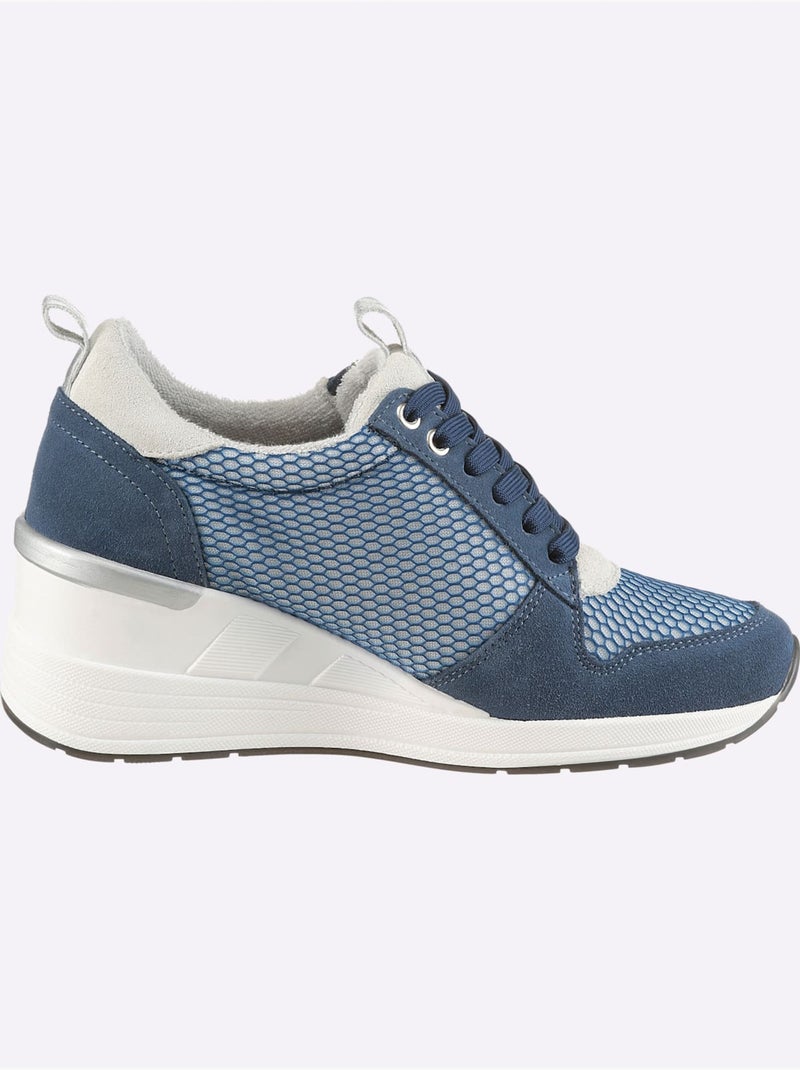 Baskets De Fabrication Portugaise - Taille Standard - Helline Bleu Gris - Kiabi