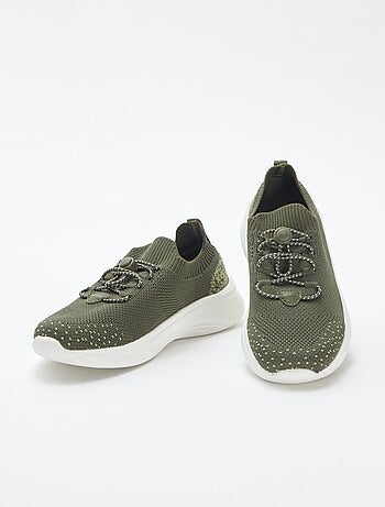 Baskets de running avec lacets élastiques