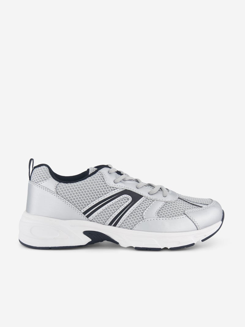 Baskets de running en textile Gris - Kiabi