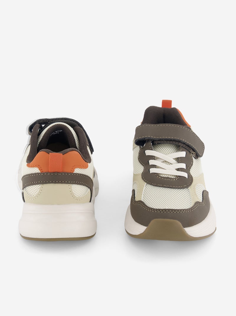 Baskets de running en textile Marron - Kiabi