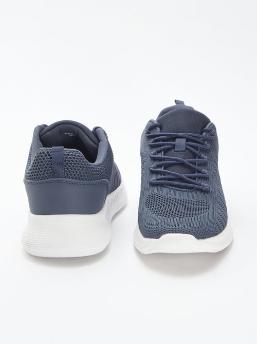 Baskets de running unies à lacets - Kiabi