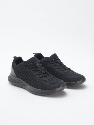 Baskets de running unies à lacets