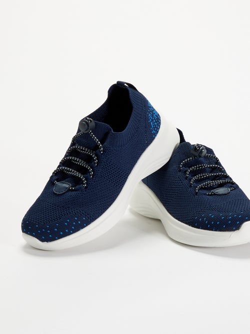 Baskets de sport en mesh avec lacets + stoppers - Kiabi