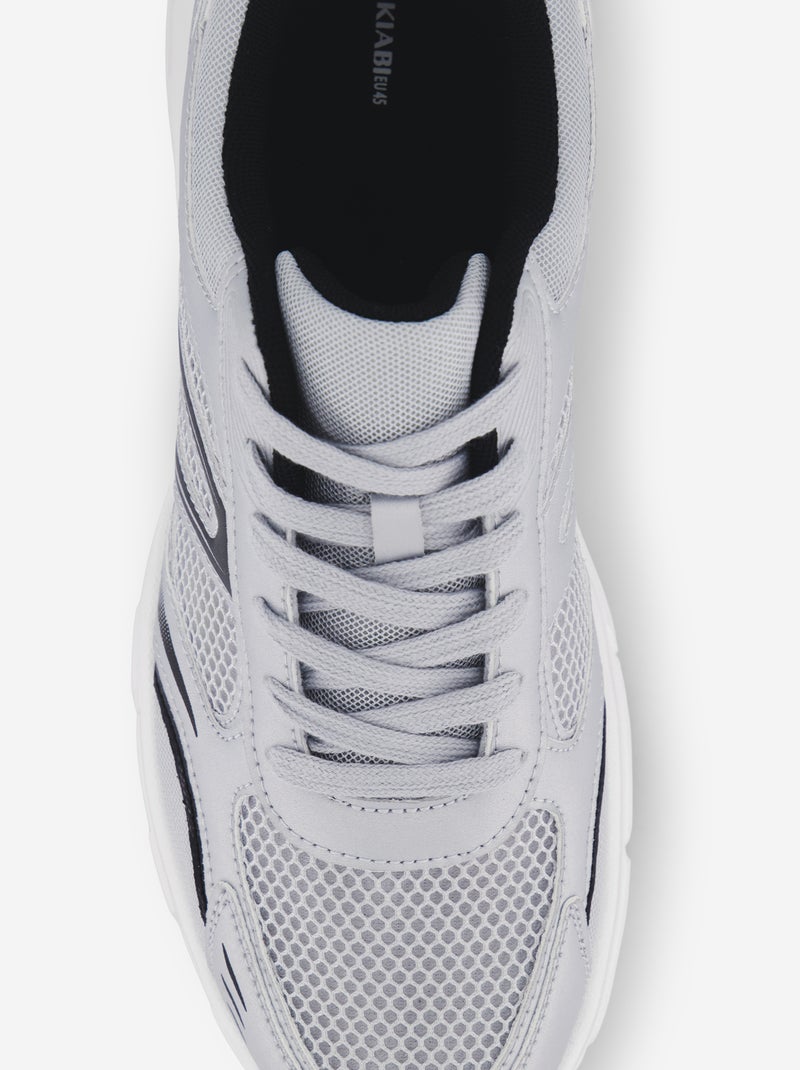 Baskets de sport en mesh Gris - Kiabi