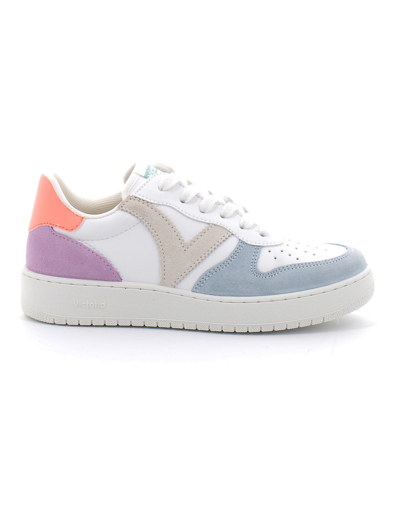 Baskets de Sport Multicolores Avec Détail Fluo Pour Femme Blanc - Kiabi