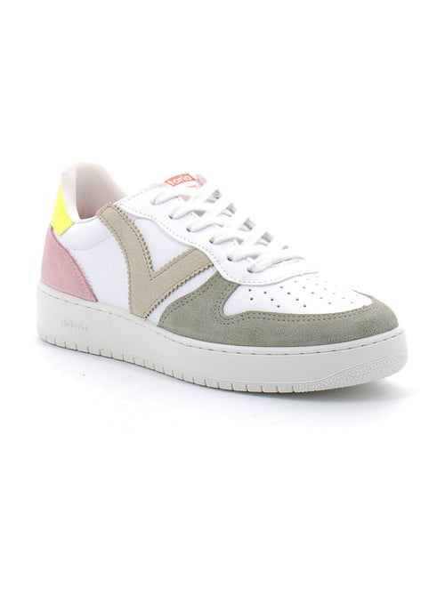 Baskets de Sport Multicolores Avec Détail Fluo Pour Femme - Kiabi