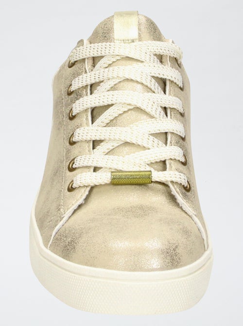 Baskets de ville dorés - Kiabi
