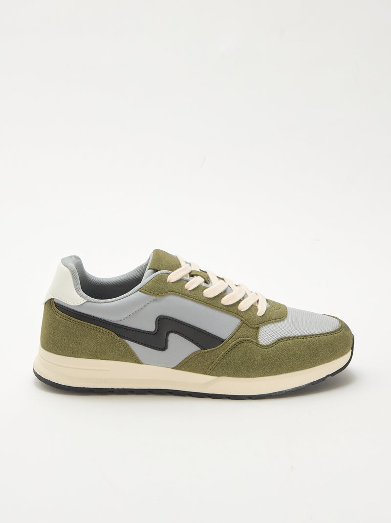 Baskets de ville Kaki - Kiabi