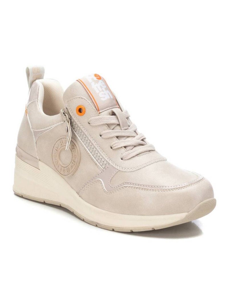 Baskets décontractée coin fermeture éclair Gris - Kiabi