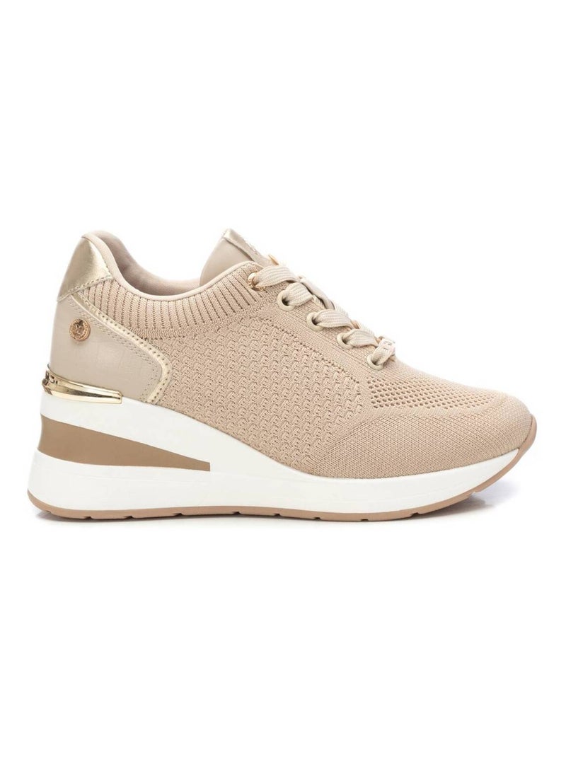 Baskets décontractée coin lacets Beige - Kiabi