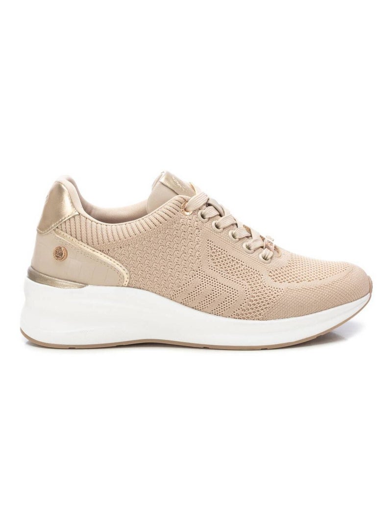 Baskets décontractée coin lacets Beige - Kiabi