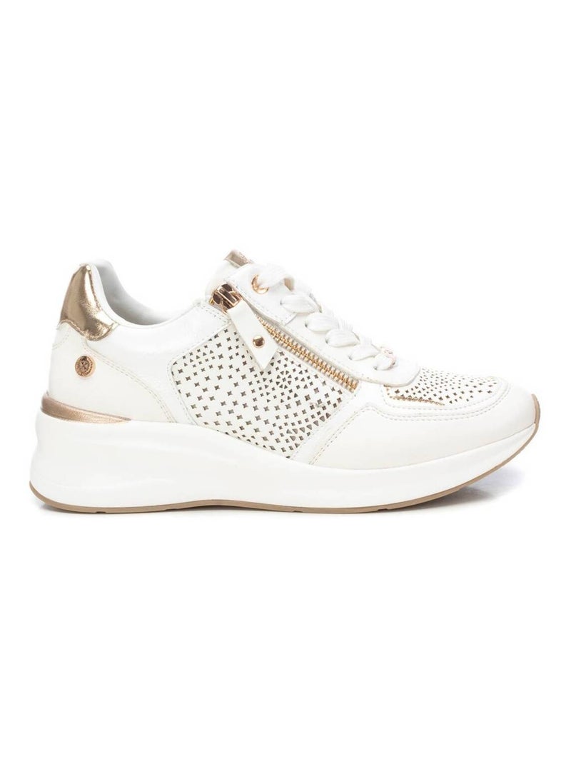 Baskets décontractée coin lacets Blanc - Kiabi