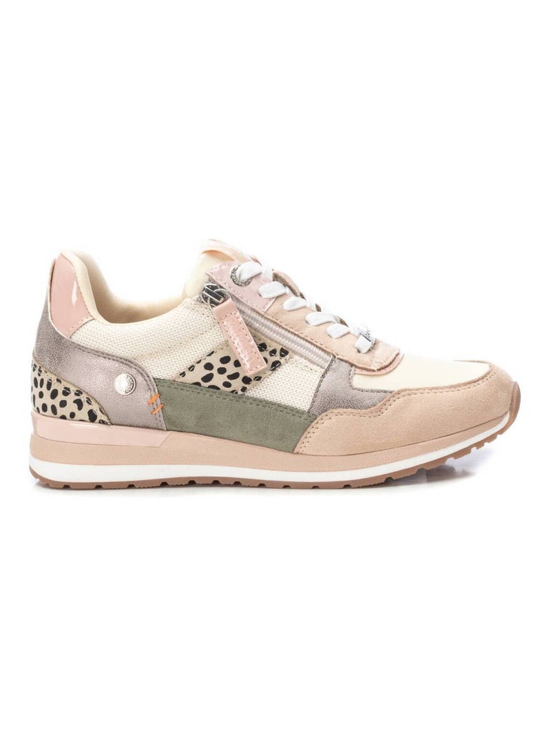 Baskets décontractée fermeture éclair Beige - Kiabi