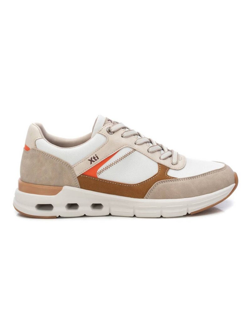 Baskets décontractée lacets Beige - Kiabi