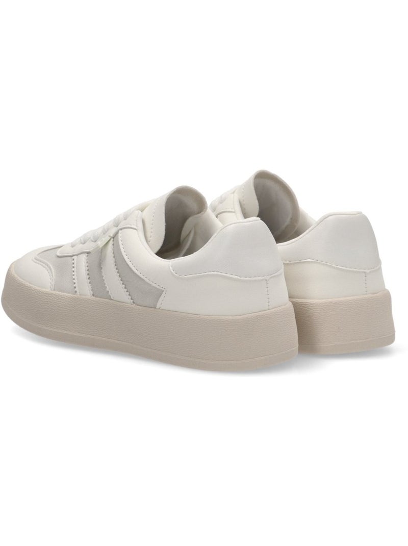 Baskets décontractée lacets Blanc - Kiabi