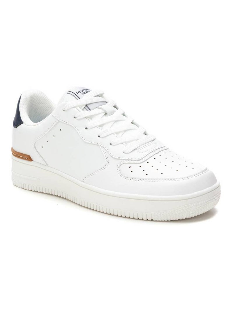 Baskets décontractée lacets Blanc - Kiabi