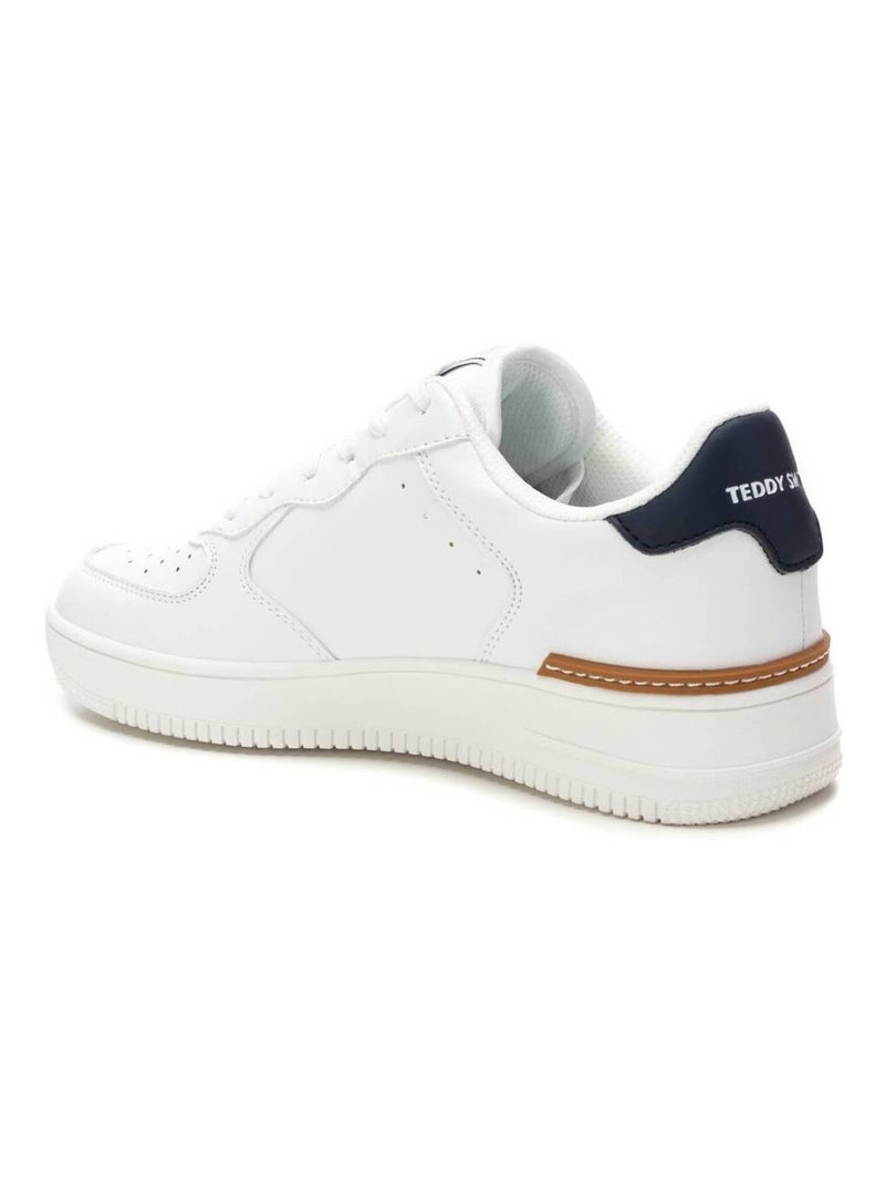 Baskets décontractée lacets Blanc - Kiabi