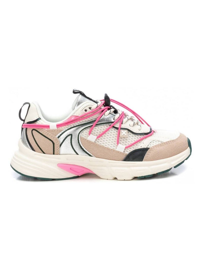 Baskets décontractée lacets Crème - Kiabi