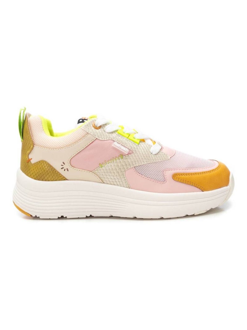 Baskets décontractée lacets Crème - Kiabi