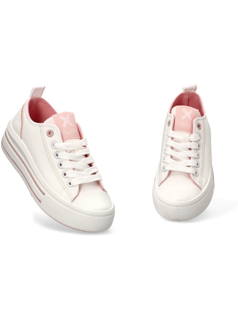 Baskets décontractée lacets Nude - Kiabi