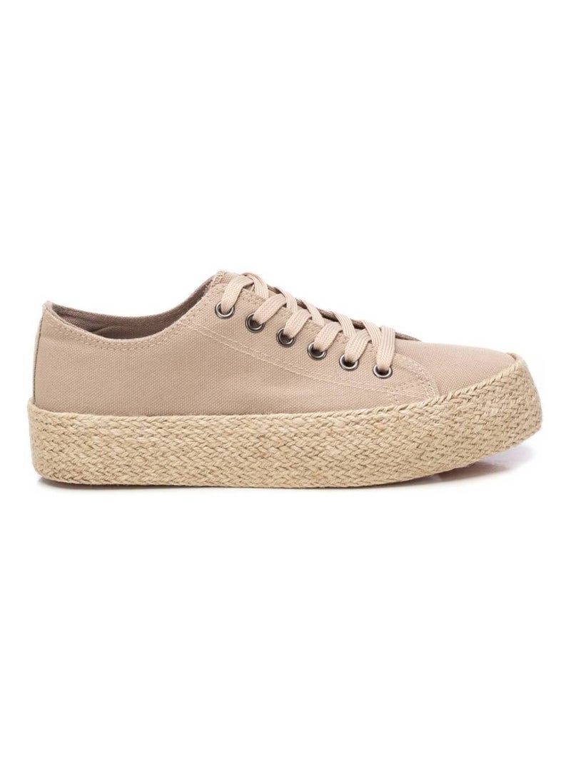 Baskets décontractée lacets Taupe - Kiabi
