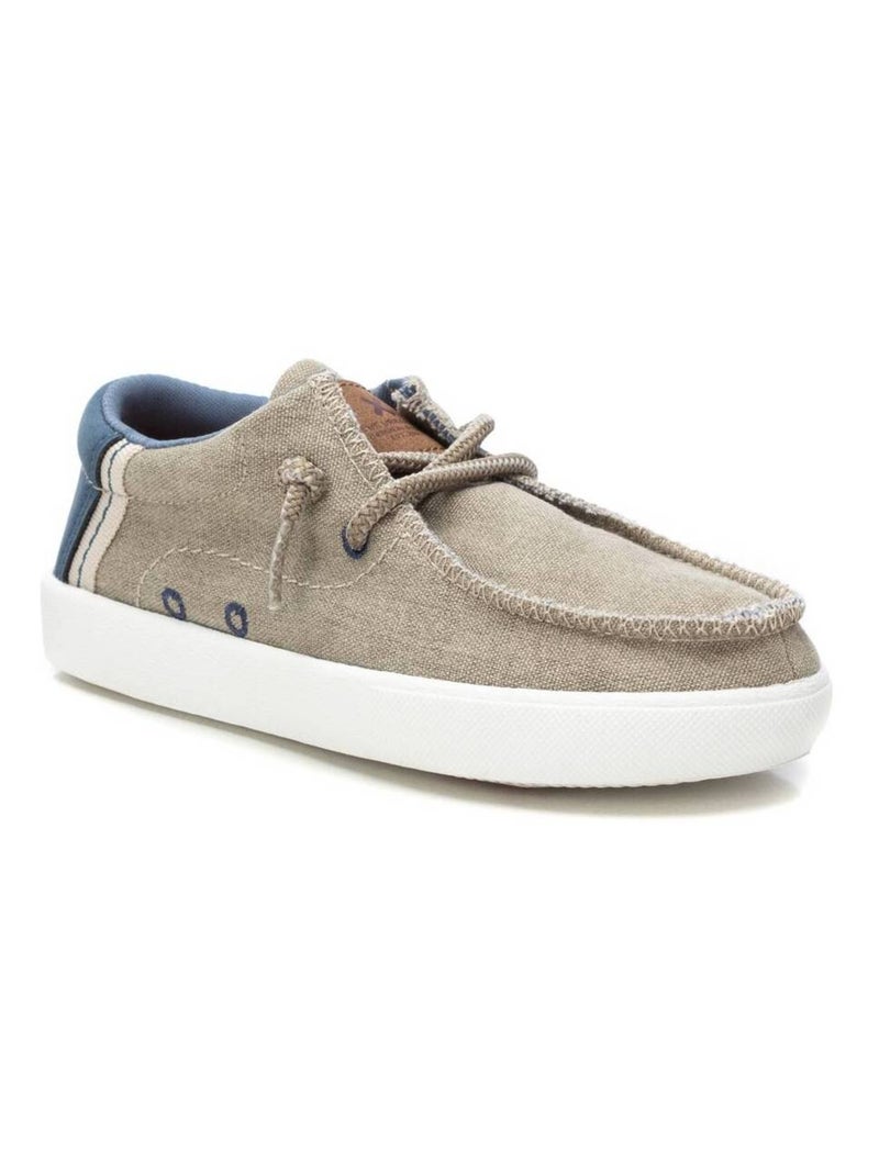 Baskets décontractée lacets Taupe - Kiabi