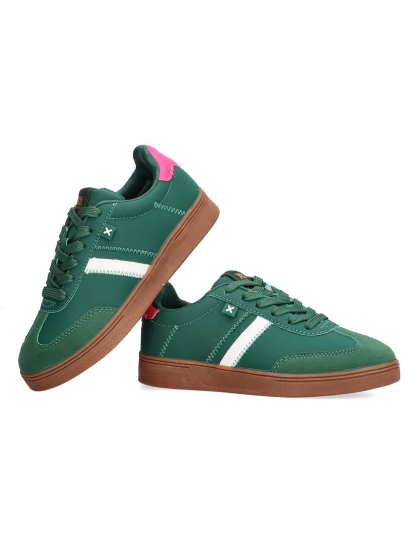 Baskets décontractée lacets Vert - Kiabi